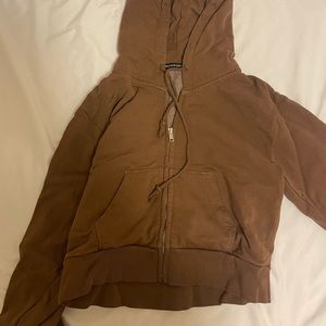 brandy melville cropped zip up